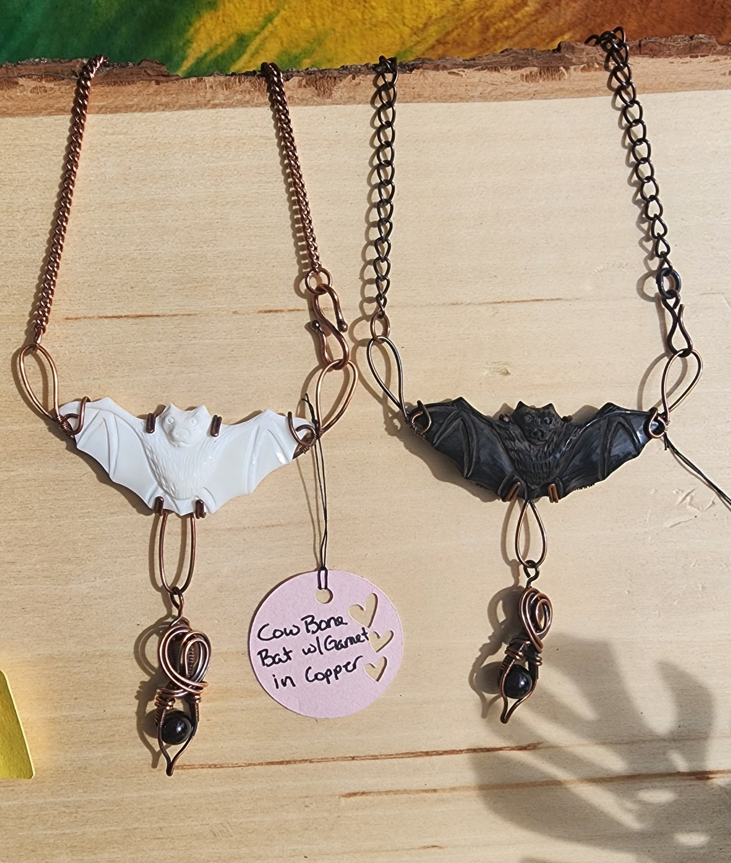 Black Vampire Bat Necklace