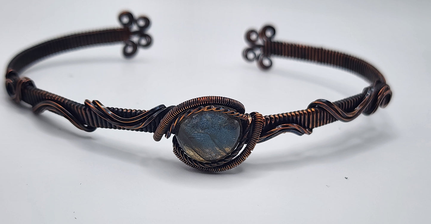 Labradorite Copper Cuff