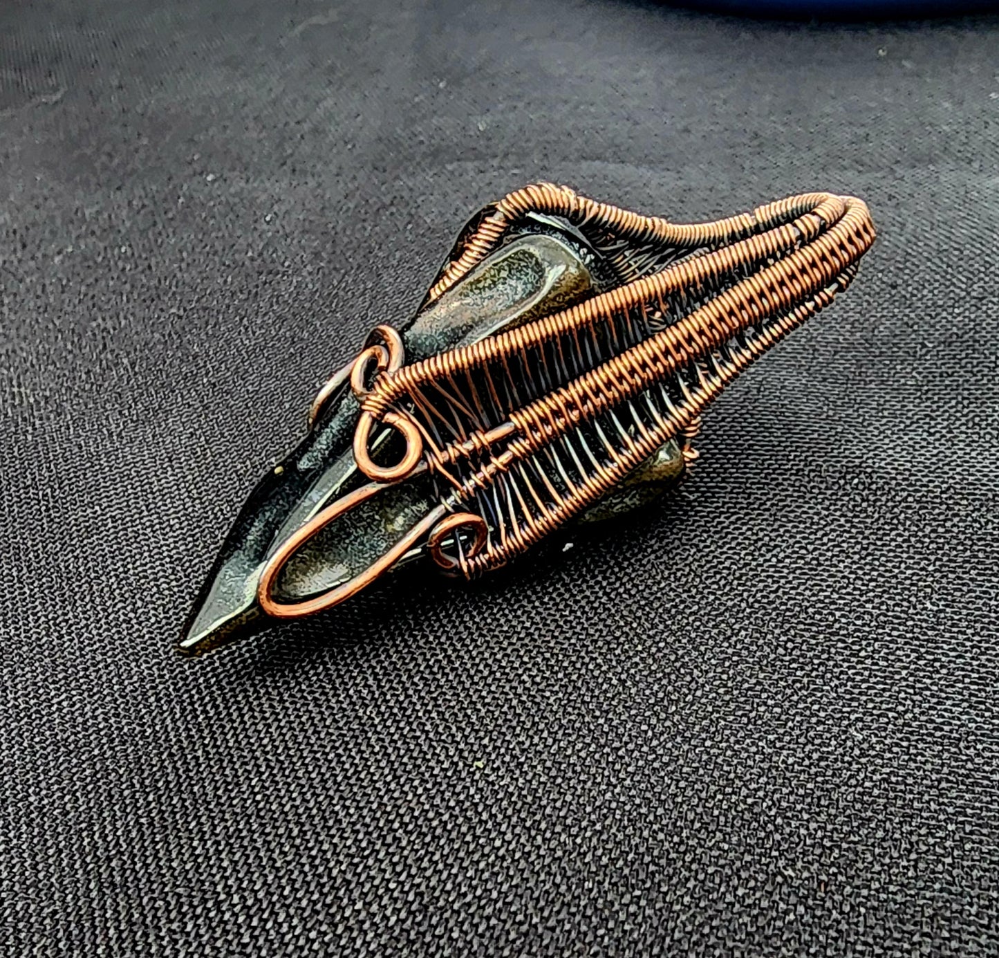 The Raven - Golden Sheen Obsidian Raven Skull Pendant