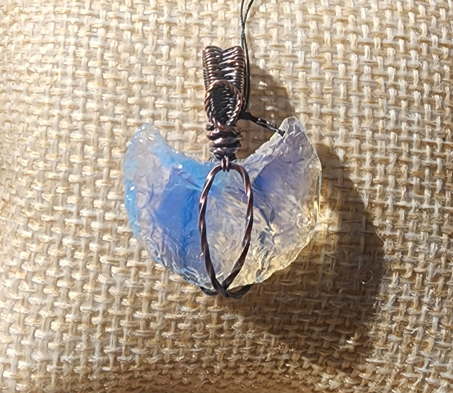 Opalite Crescent Moon Pendant