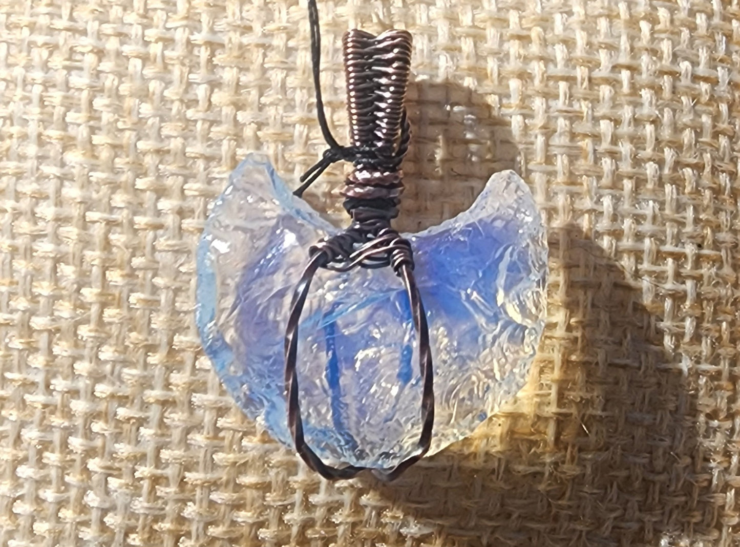 Opalite Crescent Moon Pendant