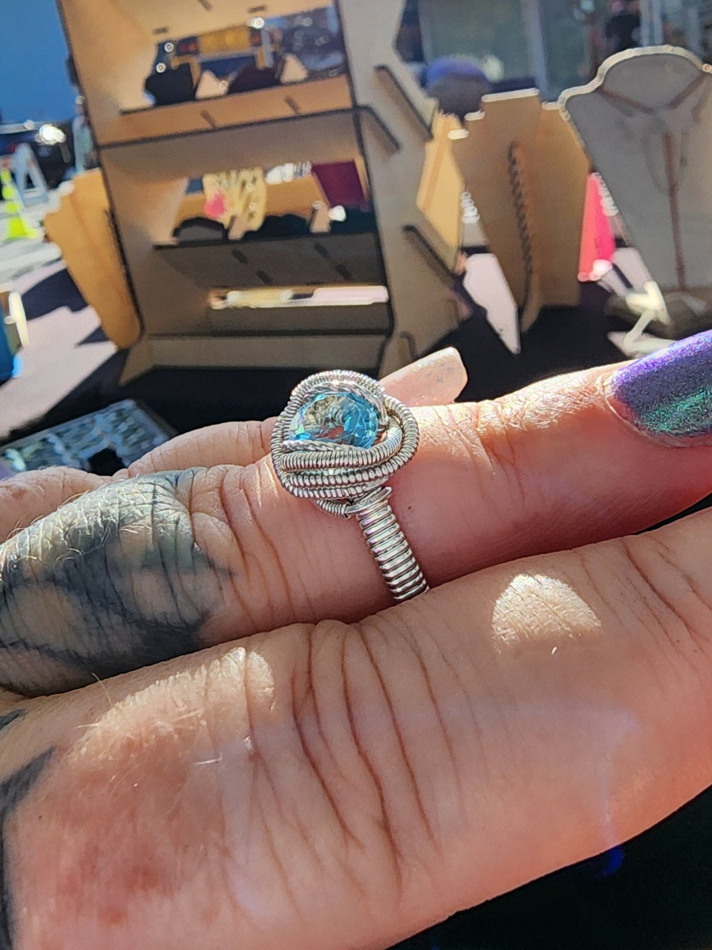 Swiss Blue Topaz Ring