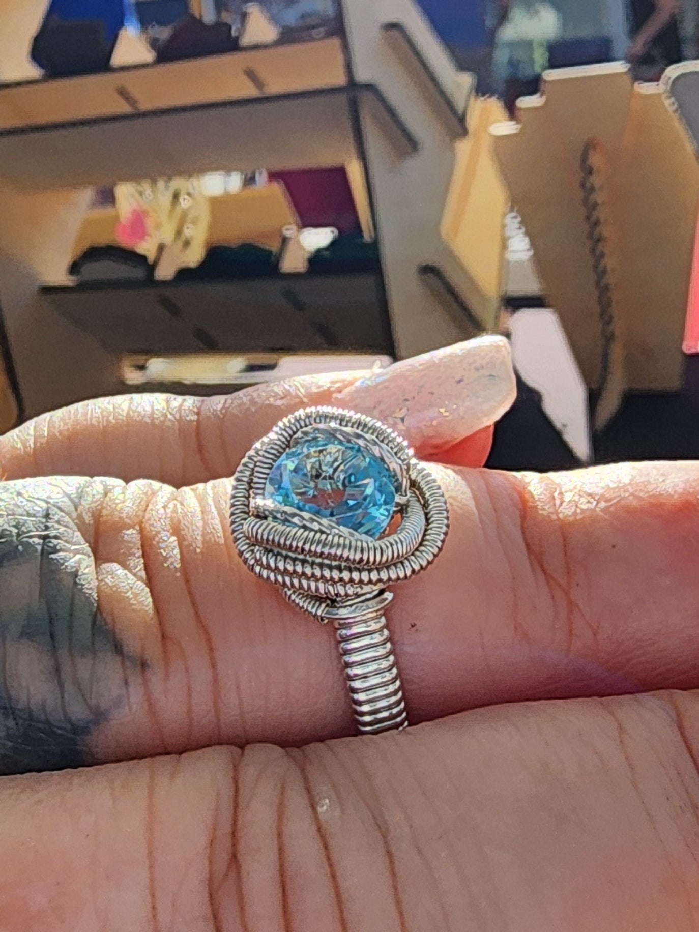 Swiss Blue Topaz Ring