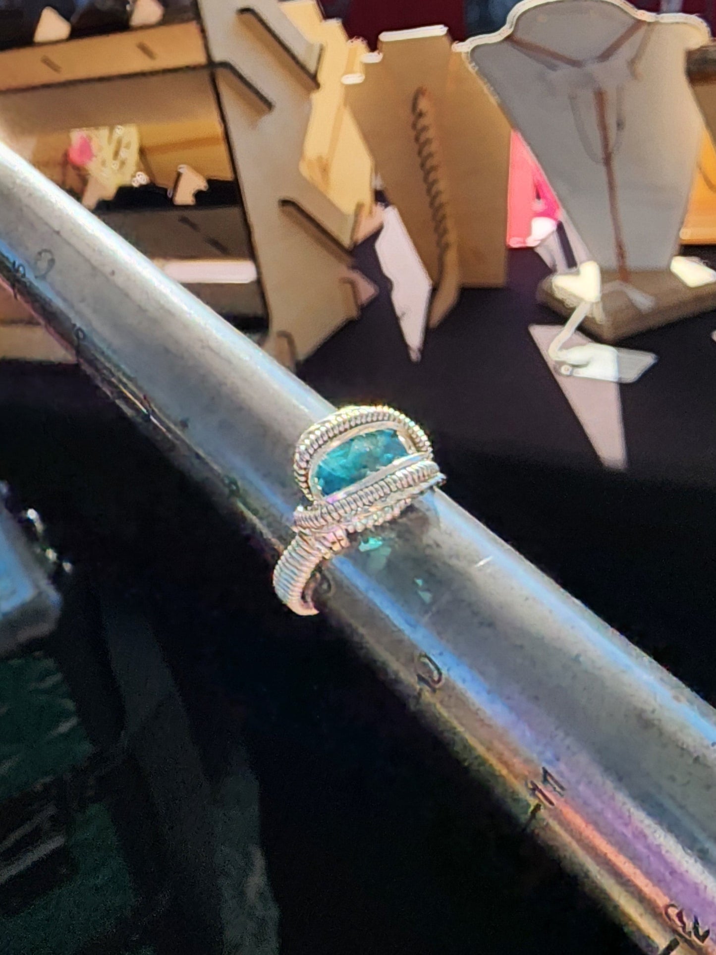 Teal Topaz Ring
