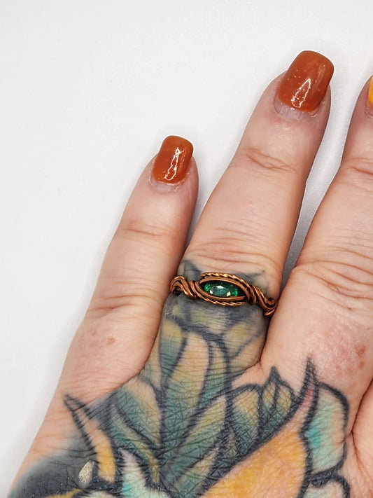 Green Crystal Ring